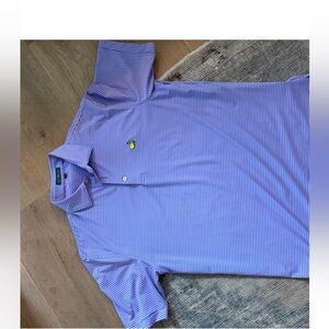 Purple Striped Polo Shirt peter millar masters